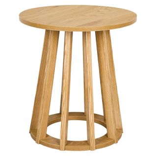 Bout de canapé Ø 40 cm ZENIA Imitation chêne