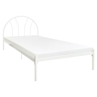 Lit avec sommier 90x190 cm SUNSHINE métal blanc