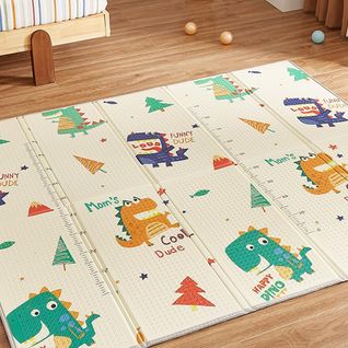 Tapis D'éveil Bébé Évolutif 175x150cm,tapis Bébé Pliable Et Imperméable Avec Motifs Dinosaur