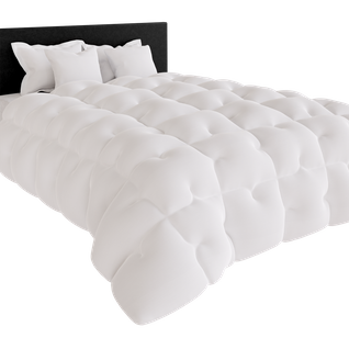 Couette 240x260 cm Chaude Grand Froid Diamant Blanc Garnissage densité 700 g/m2
