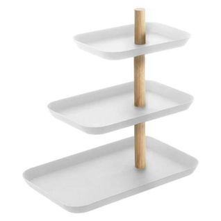 Présentoir à Bijoux 3 Étages Avec Plateaux Rotatifs H25,5 Cm