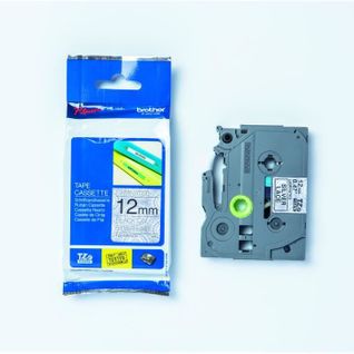 Ruban - 12mm Noir Sur Motifs Dentelle Argent - Quantité: 1 - Tzempsl31