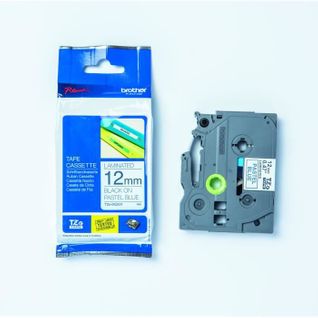 Ruban - 12mm Noir Sur Bleu Pastel - Quantité: 1 - Tzemq531