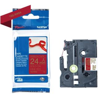 Ruban - 24mm Or Sur Bordeau - Quantité: 1 - Tzerw54