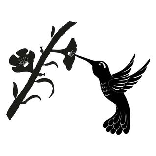 Silhouette Sur Pique En Acier Noir Colibri