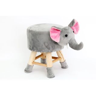Tabouret Enfant Eléphant Wilddidou - Gris