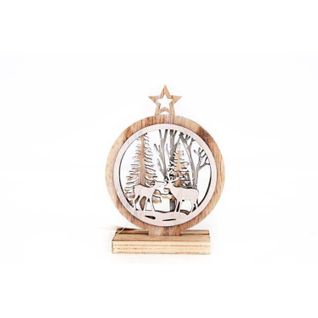 Décoration De Noël Round Natural - Blanc