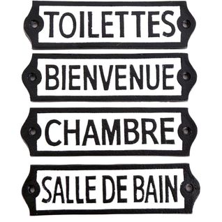 Plaque De Porte En Métal (lot De 4)
