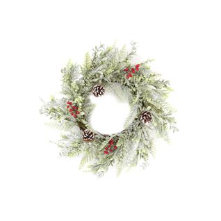 Couronne De Noël Design Branche Naturelle - Diam. 55 Cm - Vert