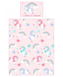 Parure De Lit Licornes Pour Lit 70x140 Cm I Believe In Unicorn