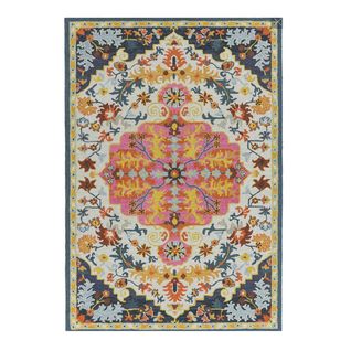 Tapis De Salon Bondi Medaillon En Laine - Multicolore - 200x290 Cm