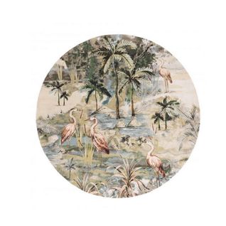 Tapis Rond Hobby En Polyester Recyclé - Multicolore - 150x150 Cm