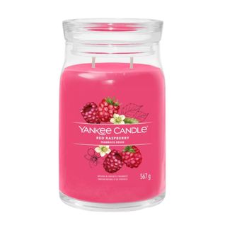 Bougie Signature Framboise Rouge Grand Modèle En Cire