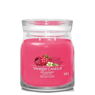 Bougie Signature Framboise Rouge Modèle Moyen En Cire