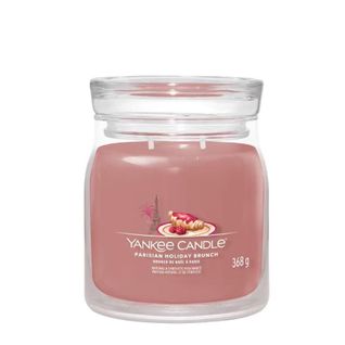 Bougie Brunch De Noël à Paris Moyen Modèle En Verre