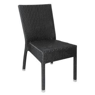 Chaises En Rotin Pe Anthracite - Lot De 4 -