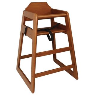 Chaise Haute En Bois Foncé Empilable -