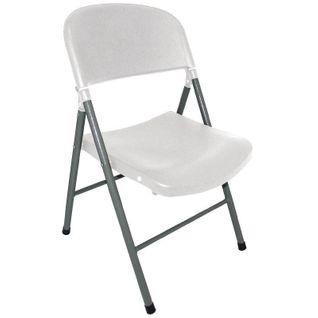 Chaises Pliantes Blanches Et Grises - Lot De 2 -
