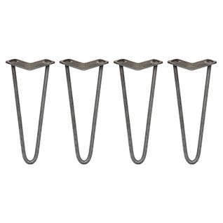 4 Pieds De Table En Epingle à Cheveux - 30,5cm- 2 Tiges - 12mm