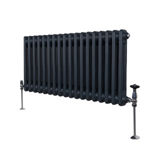 Radiateur Traditionnel à 2 Colonnes Chauffage Horizontal Anthracite 300 X 832mm