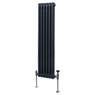 Radiateur Traditionnel à 2 Colonnes Chauffage Vertical Anthracite 1500 X 292mm