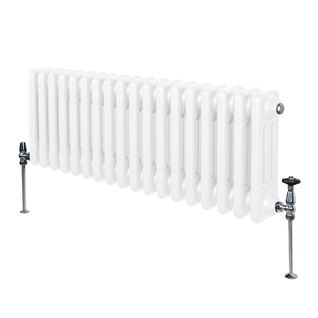 Radiateur Traditionnel à 3 Colonnes Chauffage Horizontal Blanc 300 X 832mm