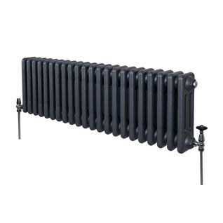 Radiateur Traditionnel à 3 Colonnes Chauffage Horizontal Anthracite 300 X 1012mm