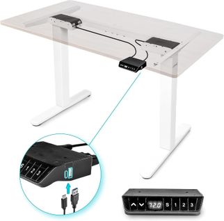 Structure De Bureau Assis-debout 72 à 120cm Supporte 80kg Plateau Vendu Séparément Duronic Tm61 We