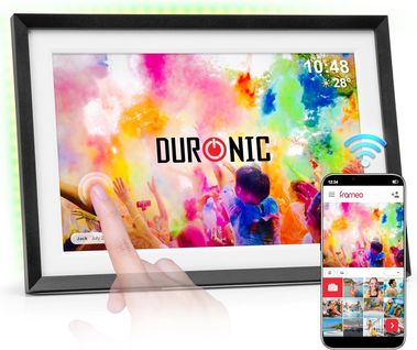 Frameo Pf2a Bk Cadre Photo Numérique Connecté Ecran Tactile 10,1 Pouces Lecteur Photo Vidéo