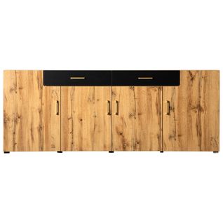 Buffet De Salon/salle à Manger, 4 Portes 2 Tiroirs 208 Cm Bois