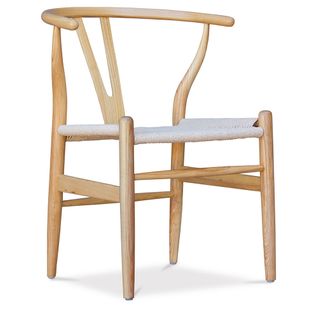 Chaise De Salle à Manger Design Scandinave Bois Assise En Corde - Wish Bois Naturel