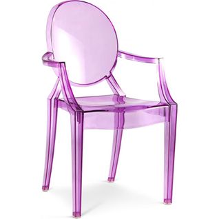 Chaise Enfant Louis King Design Transparent Violet Transparent