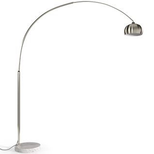 Lampadaire Avec Base En Marbre - Lampe De Salon - Lery Blanc