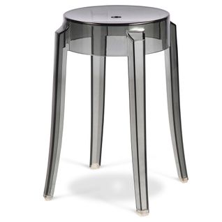 Tabouret Victoire - 47cm - Design Transparent Gris Clair
