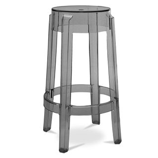 Tabouret De Bar Victoire - 65cm - Design Transparent Gris Clair