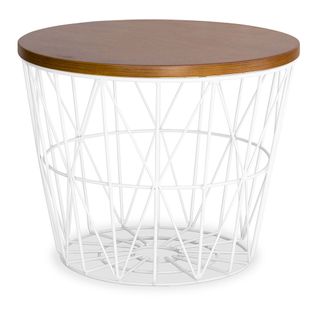 Table D'appoint Panier – Style Modern Blanc
