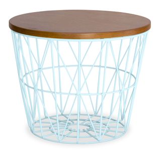 Table D'appoint Panier – Style Modern Bleu Clair