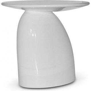 Table D'appoint Parabole - Fibre De Verre - 60cm Blanc