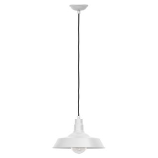 Lampe Pendante Avec Abat-jour De Couleur Edison – Acier Blanc