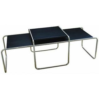 Table Basse Lazo - Bois Et Acier Noir