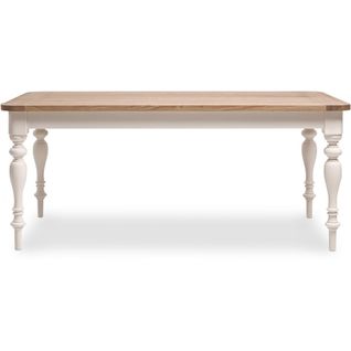 Table De Salle à Manger En Bois Style Country Pour 8 Personnes - Hella Blanc