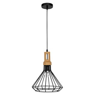 Suspension En Métal Et Bois Noir - Fenris Noir