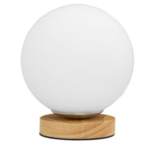 Lampe Globe Sur Socle Bois - Manen Bois Naturel