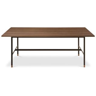 Table De Salle à Manger De Style Industriel En Bois Et Métal Marron Chocolat