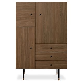 Grand Buffet En Bois Bicolore De Style Scandinave - Jafre Marron Chocolat