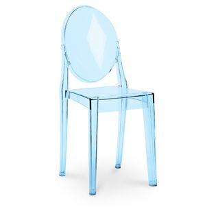 Chaise Transparente De Salle à Manger - Victoire  Bleu Transparent
