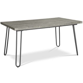 Table De Salle à Manger De Style Industriel Hairpin Holly 150x90 - Bois Et Métal Gris
