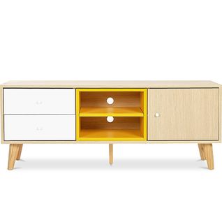 Meuble TV En Bois - Design Scandinave -  Erica  Jaune