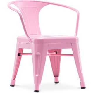 Chaise Pour Enfant Bistrot Metalix – Avec Accoudoirs - Métal Rose