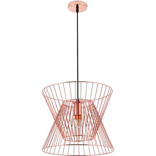 Plafonnier Rétro - Suspension Design - Lena Rose Doré